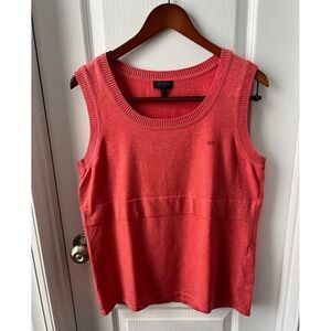 Escada Sport Womens Sleeveless Sweater Soft Heathered Coral Sleeveless Size L